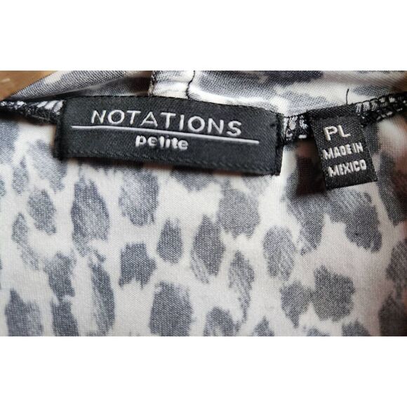 F31 Notations leopard print blouse petite - Picture 7 of 11